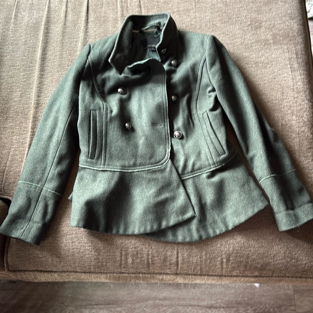 Banana Republic Green Blazer Tailored Wool Blend